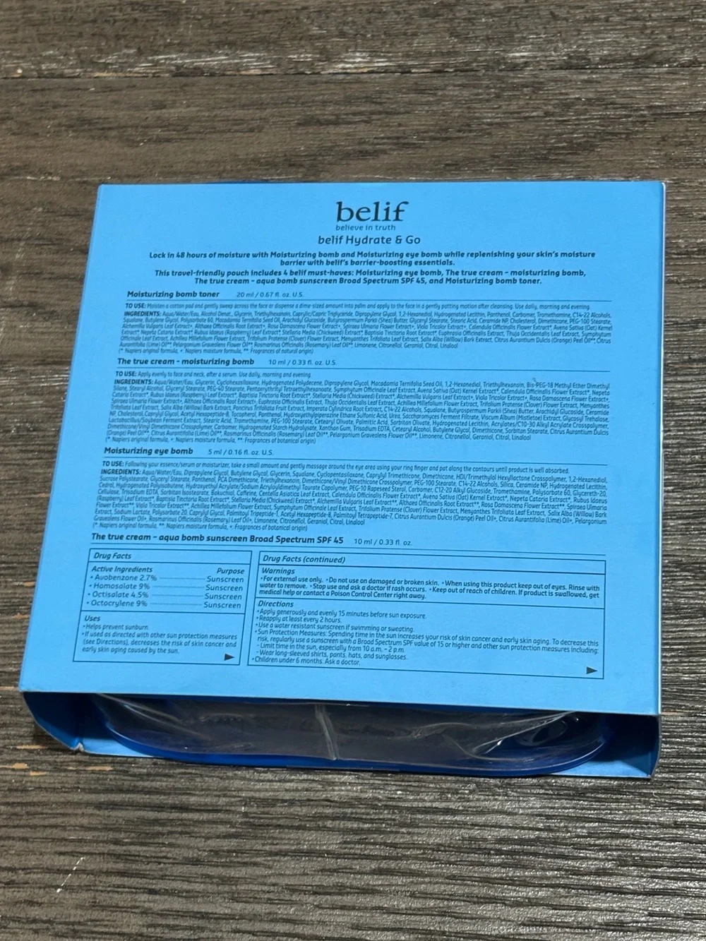 Belif Hydrate & Go Travel Kit • Skincare + Travel Bag